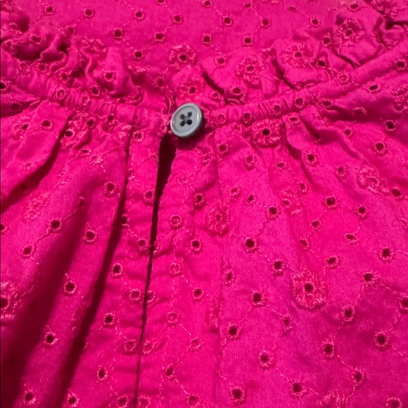 LOFT Raspberry Eyelet Blouse - Picture 4 of 4